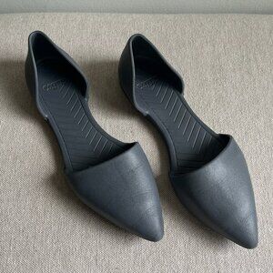 NATIVE Audrey Pointed Toe D’Orsay Slip-on Rubber Flats Size 9
